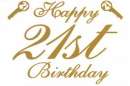 Happy 21st Birthday Edible Image